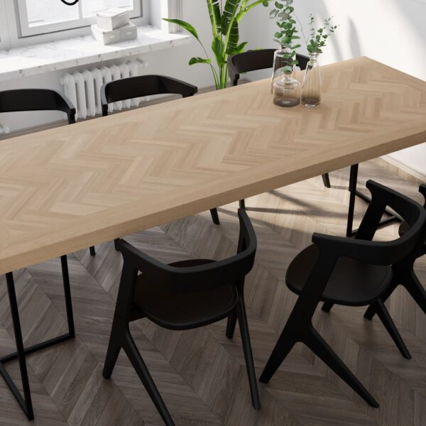 Volden Fishbone Table with Dalby Leg