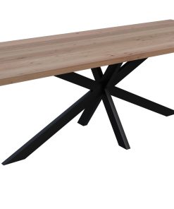 Berg Eiche Tisch mit Matrix Bein: Ein exquisites Möbelstück aus Berg Eiche mit einem einzigartigen Matrix Bein, das dem Tisch einen Hauch von Modernität und Eleganz verleiht.